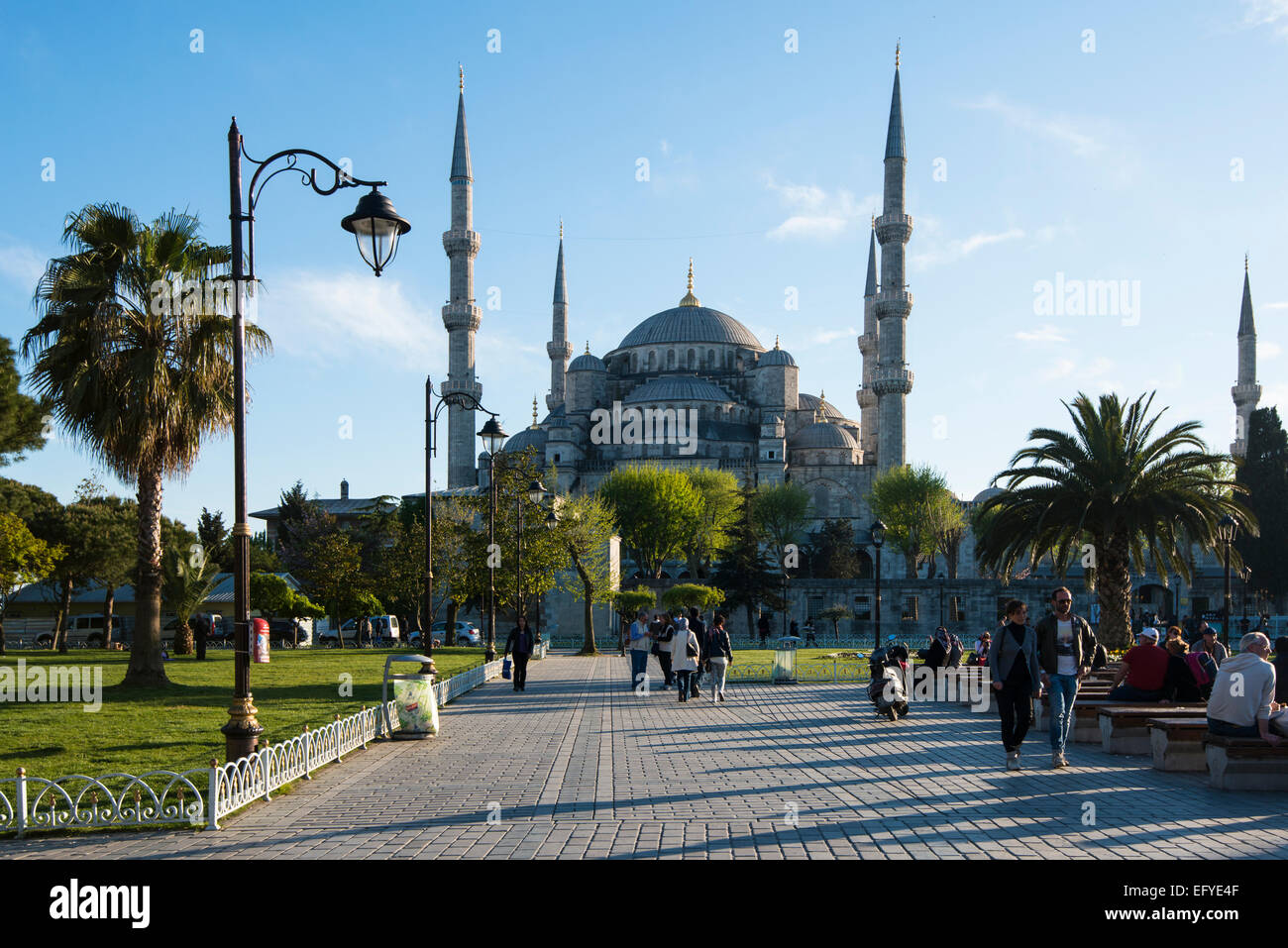 Mosquée bleue, et Mosquée Sultan Ahmed Sultan Ahmet Camii, UNESCO World Heritage Site, côté européen, Istanbul, Turquie Banque D'Images