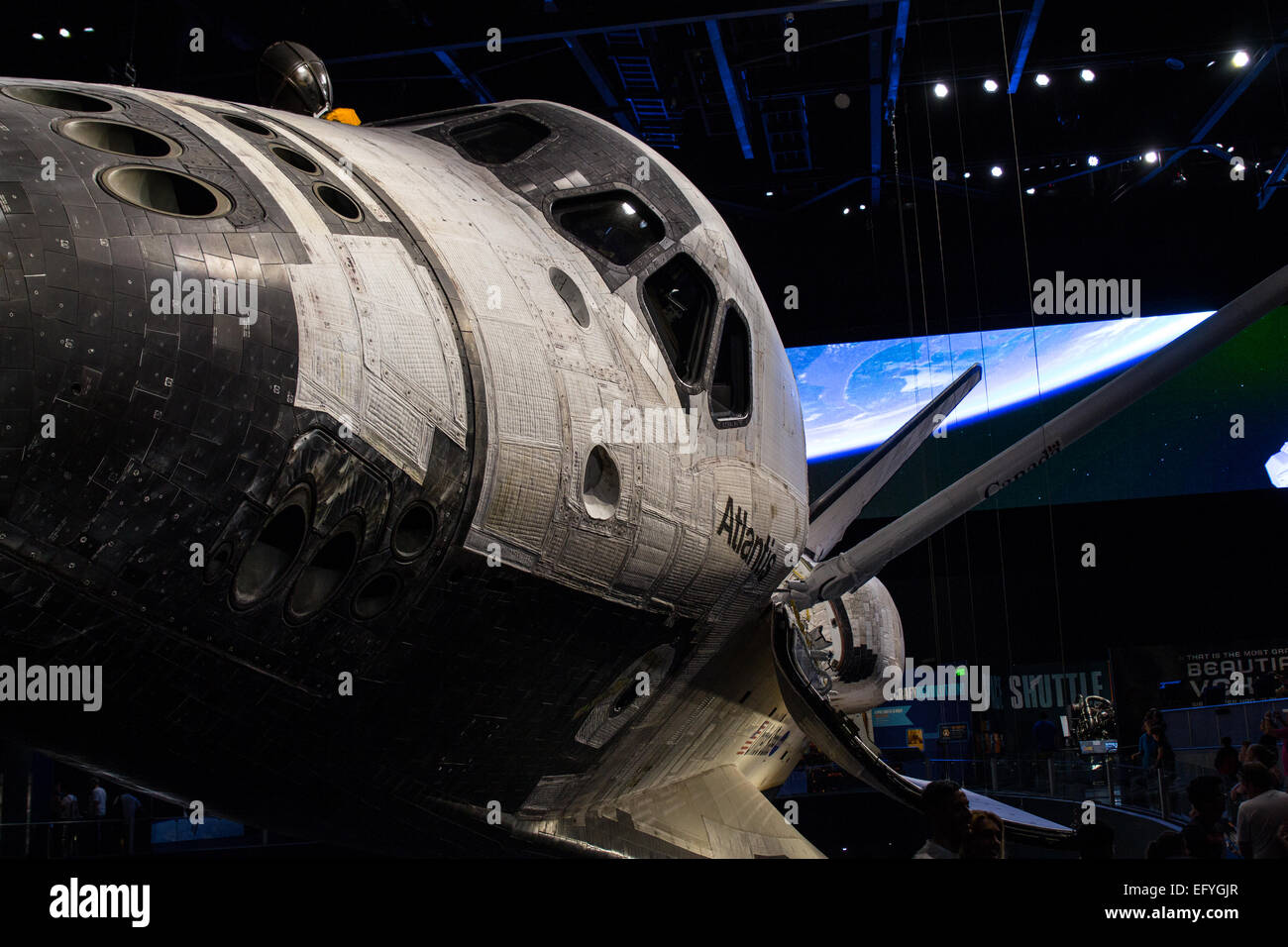 La navette spatiale Atlantis au Kennedy Space Center Banque D'Images