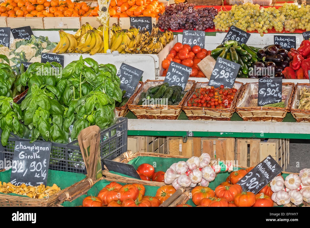 Marché de rue Sanary sur Mer Provence France Banque D'Images