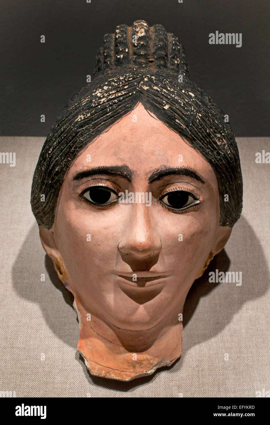 Romano momie égyptienne portrait d'une femme , période impériale romaine, vers 2e siècle Musée germanique Cologne Allemagne Banque D'Images