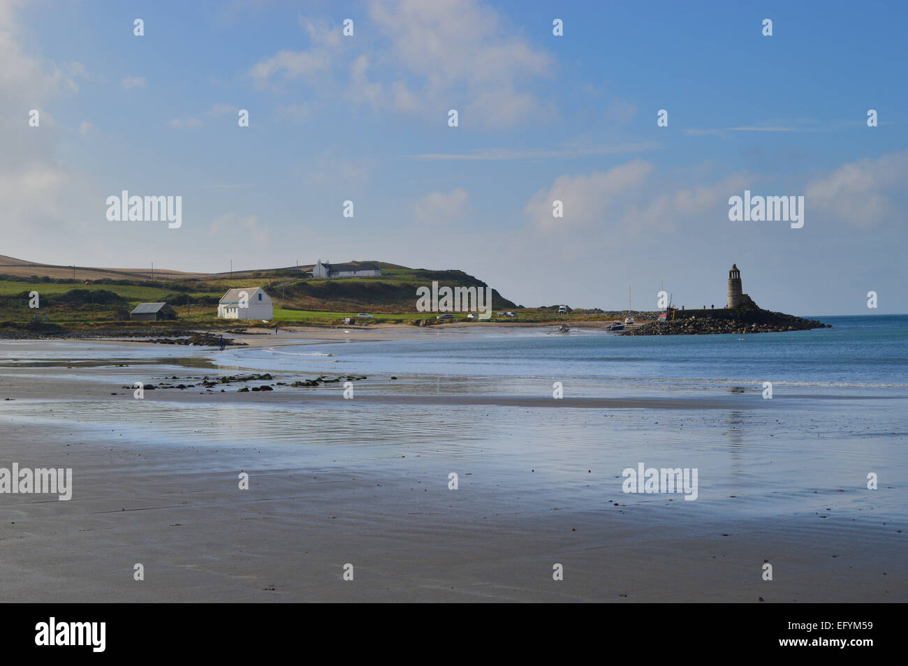 Logan dans le port. Lieu de tournage pour la série de la BBC 2 000 acres de ciel. Banque D'Images