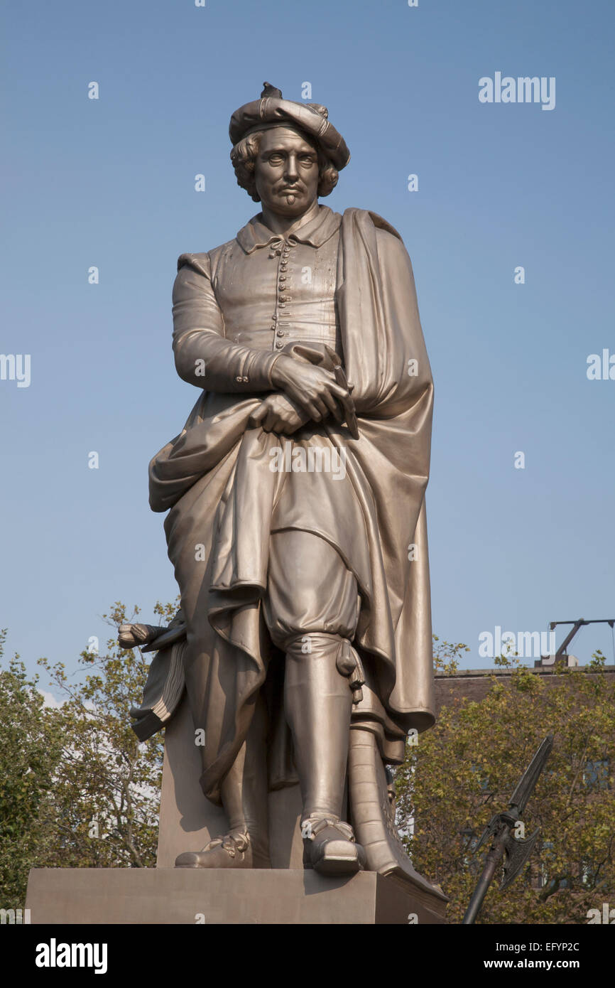 Monument de Rembrandt, Amsterdam, Pays-Bas Banque D'Images