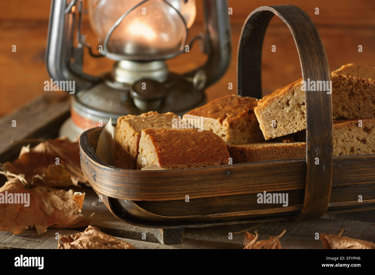 Parkin. Gâteau d'épices et de mélasse d'avoine Banque D'Images