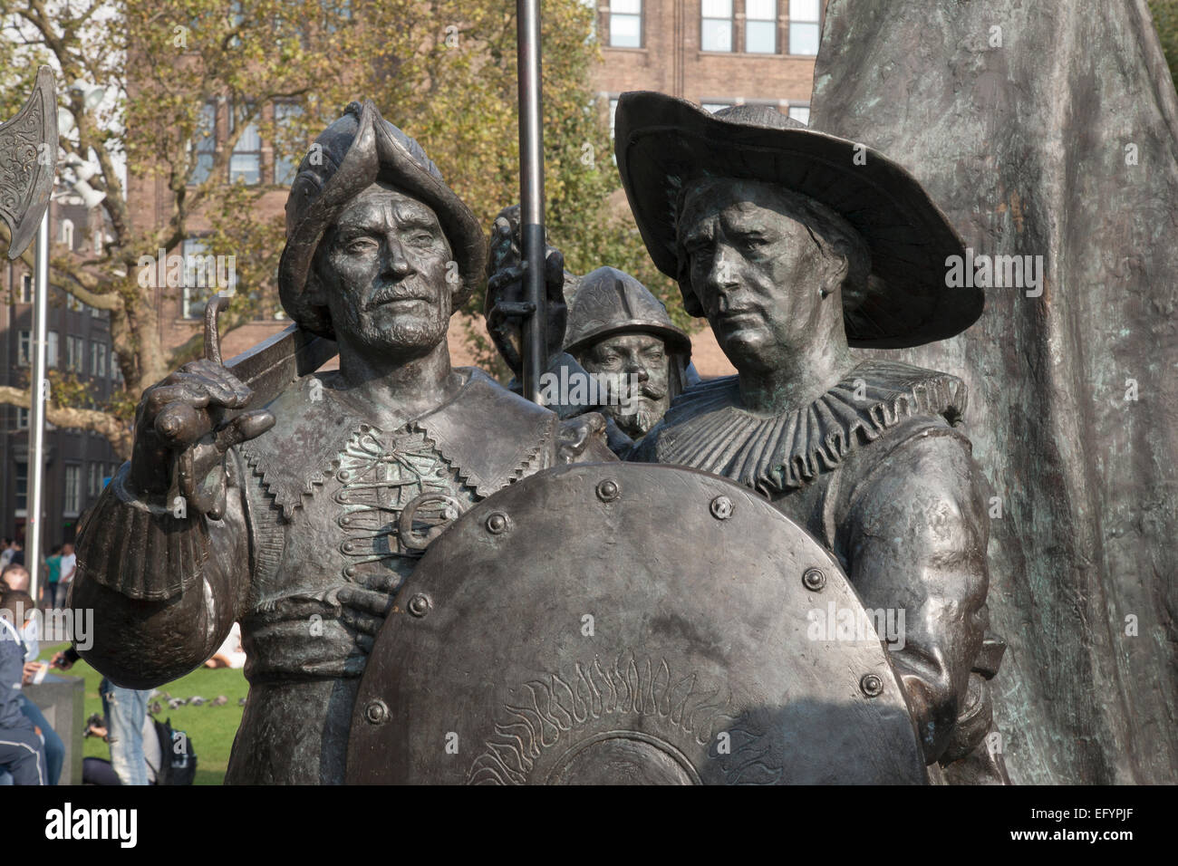 Monument de Rembrandt, Amsterdam, Pays-Bas Banque D'Images