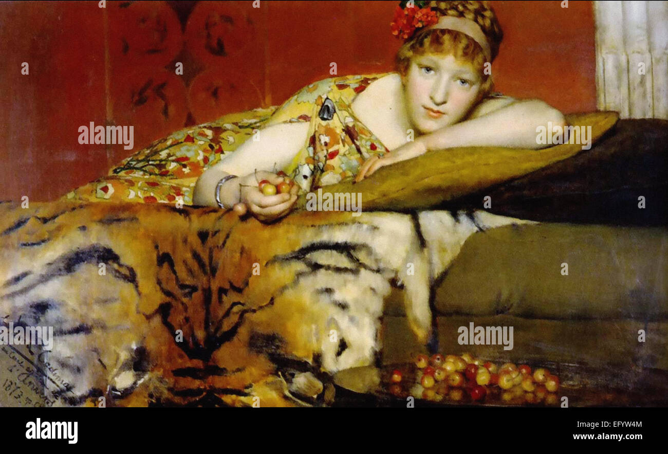 Lawrence Alma-Tadema Cerises Banque D'Images