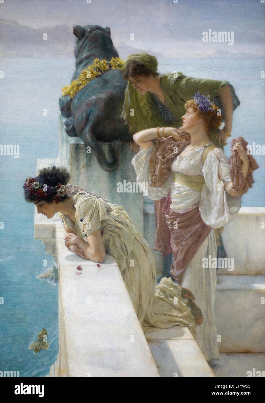 Lawrence Alma-Tadema UN Coign of Vantage Banque D'Images