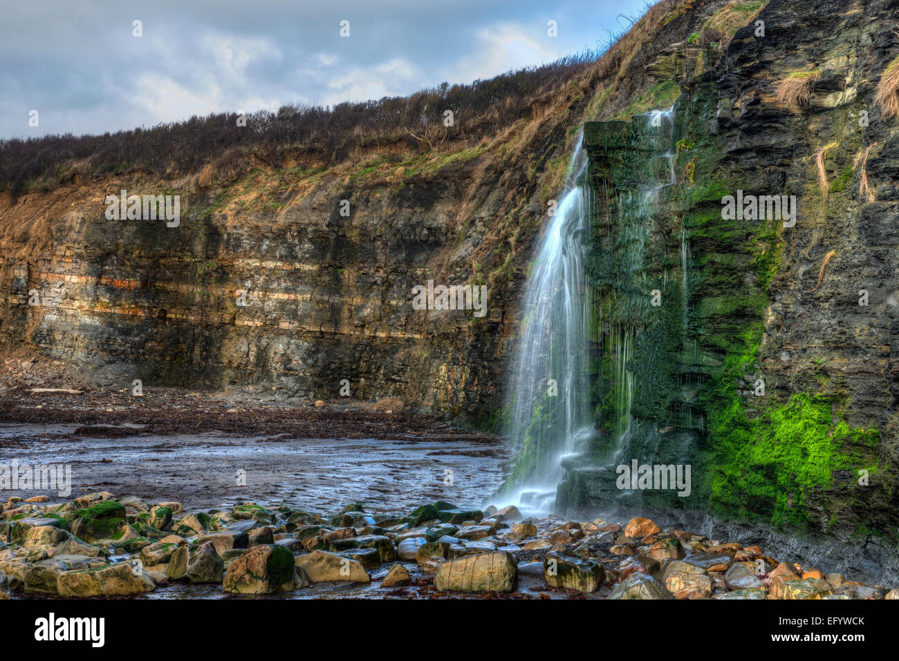 Kimmeridge Bay Cascade Kimmeridge Dorset England UK Banque D'Images