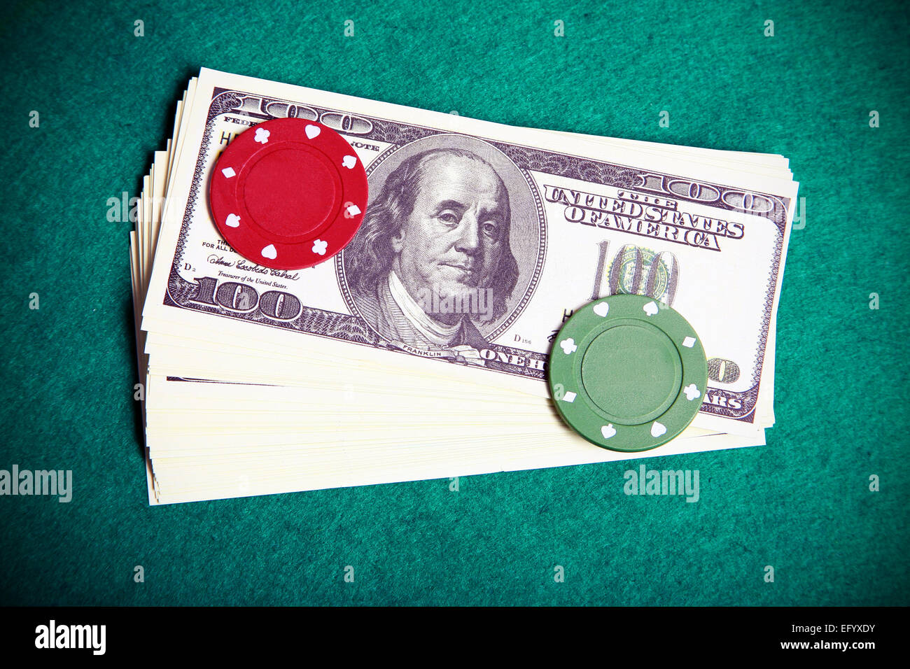 Arrière-plan de la table de jeu de casino Banque D'Images