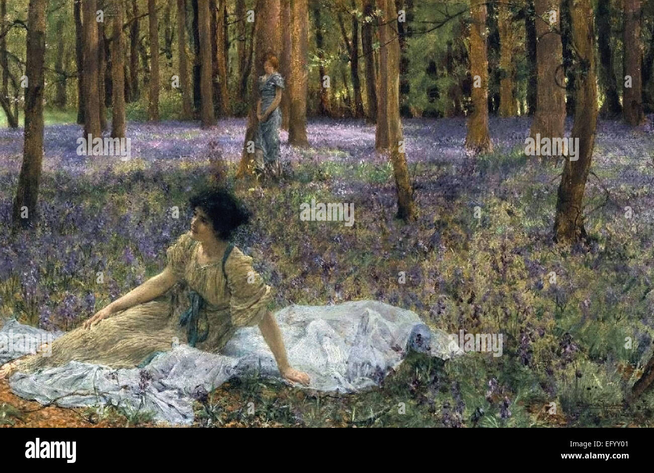 Lawrence Alma-Tadema Bluebells Banque D'Images