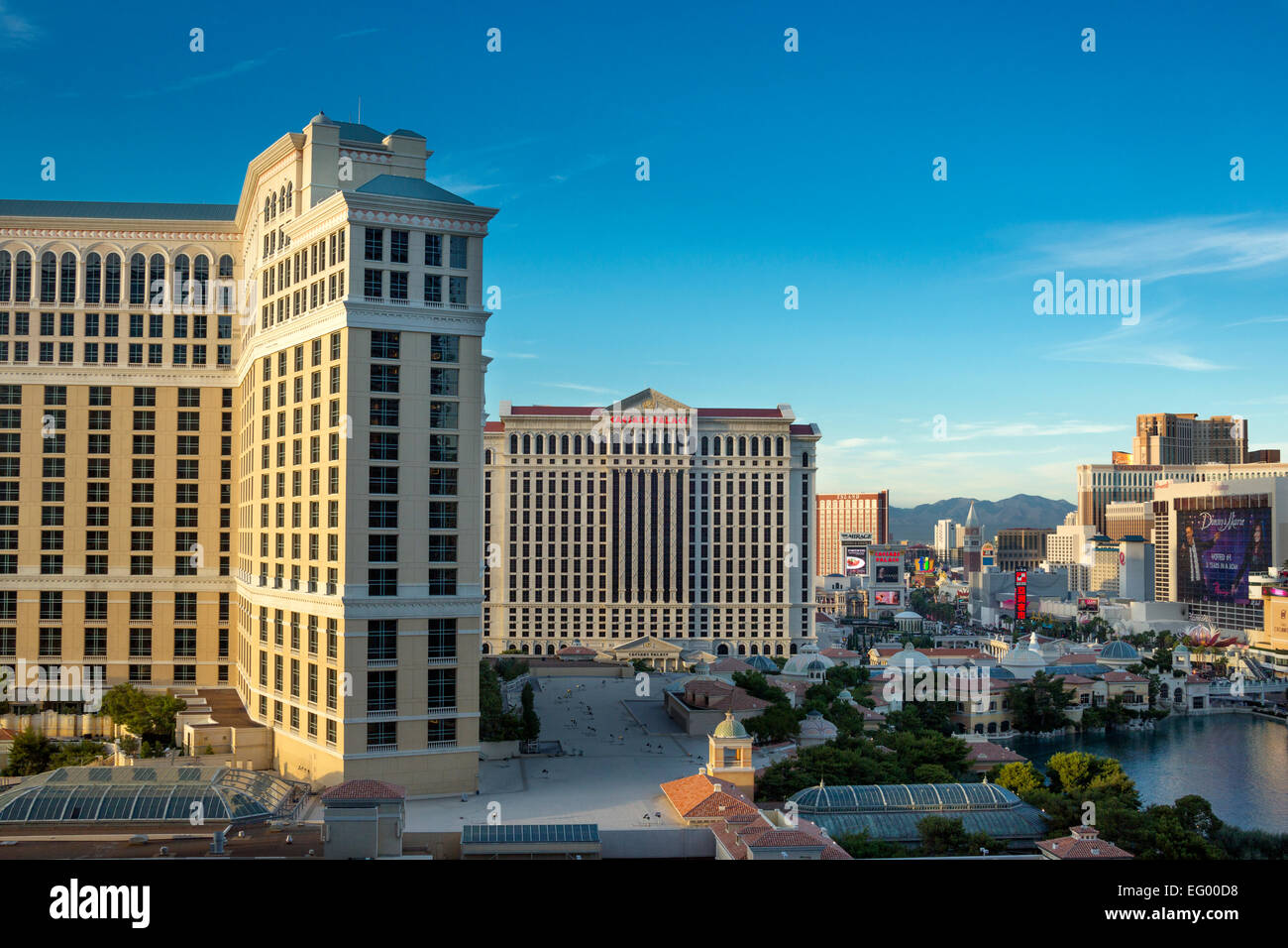 Hôtel-casinos du Strip LAS VEGAS SKYLINE NEVADA USA Banque D'Images