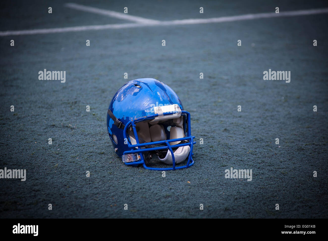 Casque rugby, football américain, sport historique Banque D'Images