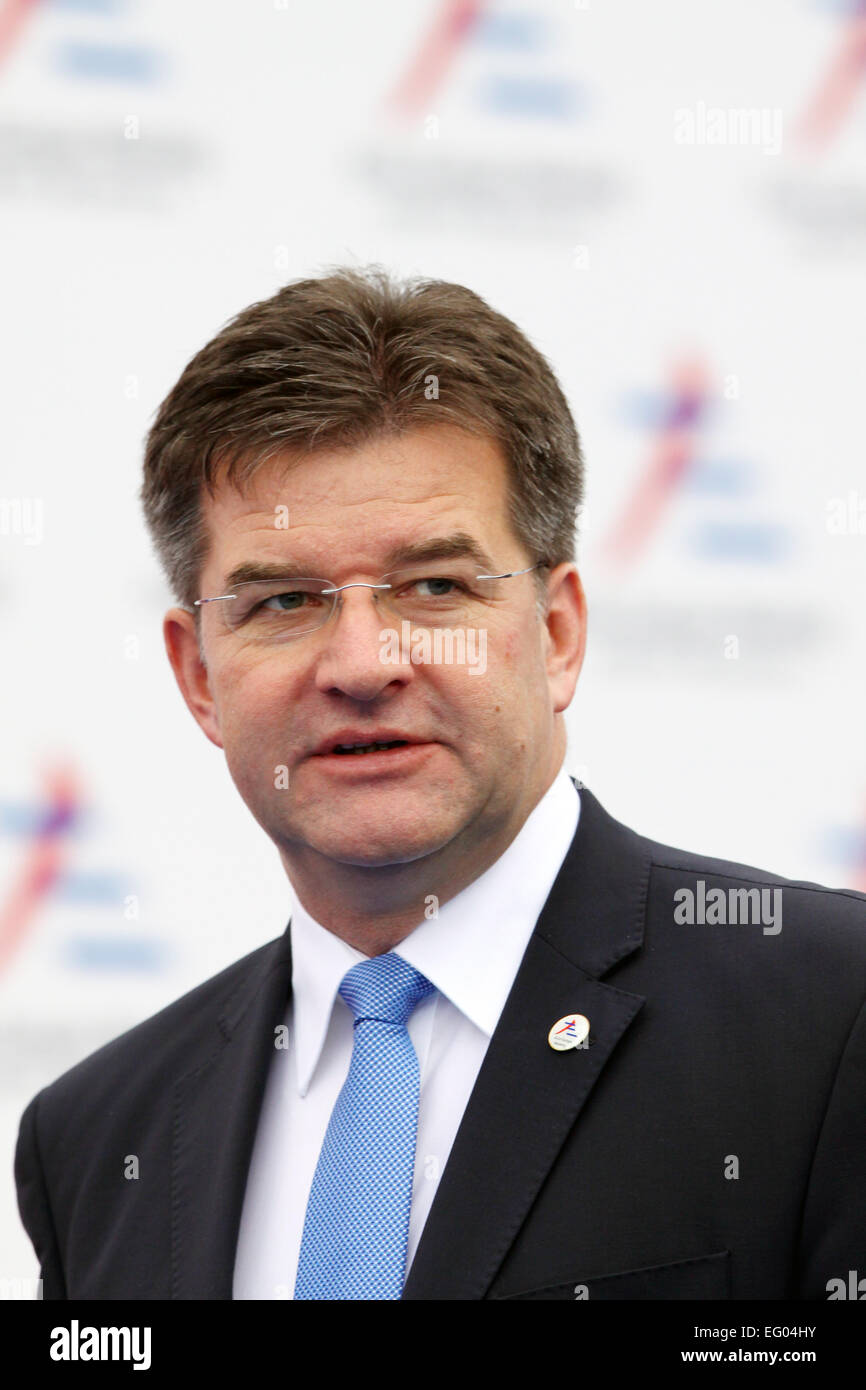 Italie, Milan:10/17/2014. La Slovaquie est vice-Premier Ministre et Ministre des affaires étrangères et européennes M. Miroslav Lajcak Banque D'Images