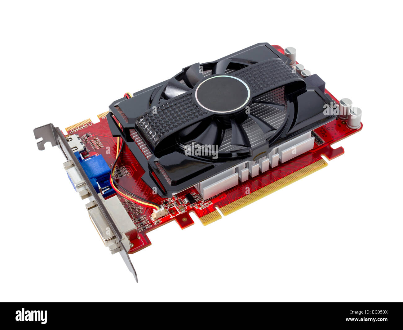 Carte graphique ordinateur isolé sur fond blanc Banque D'Images