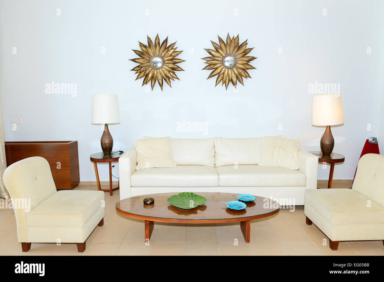 Intérieur de la villa de luxe en Crète, Grèce Banque D'Images