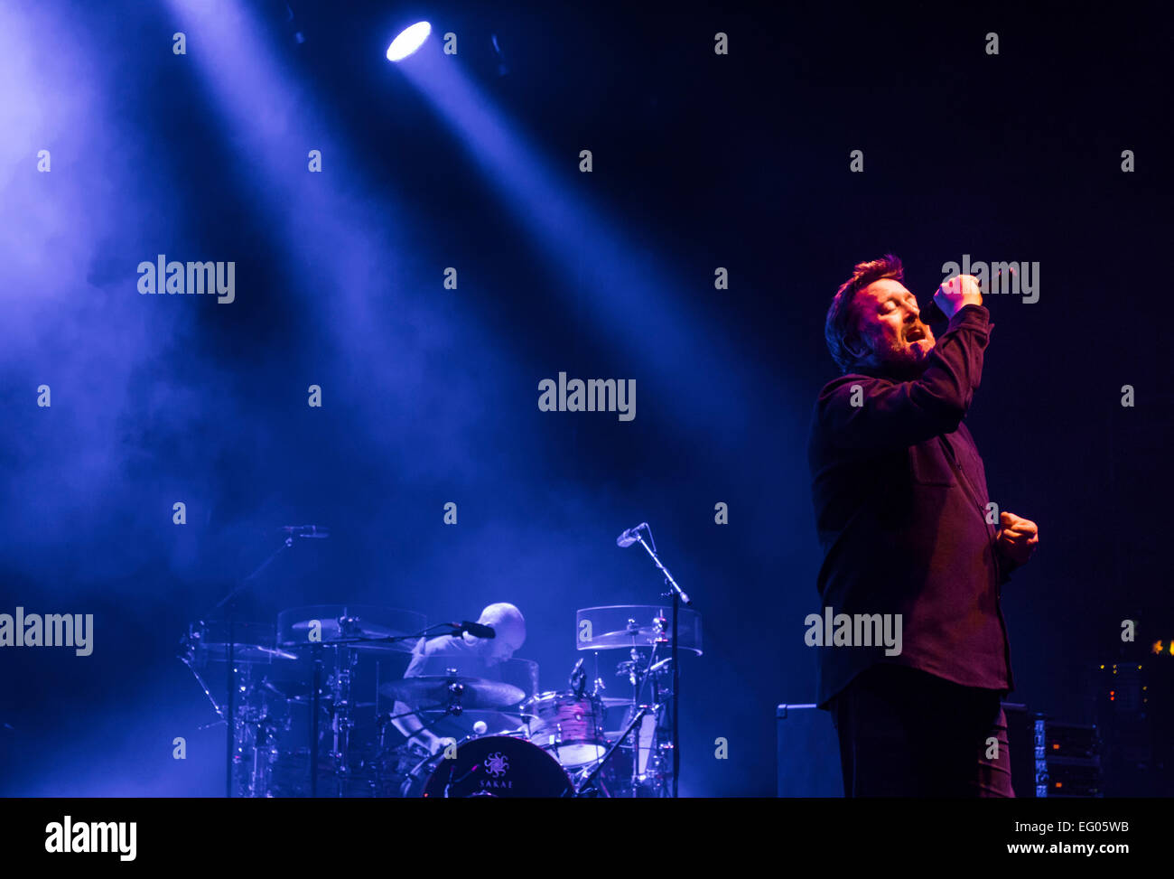 Londres, Royaume-Uni. 11Th Mar 2015. Guy Garvey d'Elbow, chanteur Concert au Hammersmith Eventim. Crédit : Robert Stainforth/Alamy Live News Banque D'Images