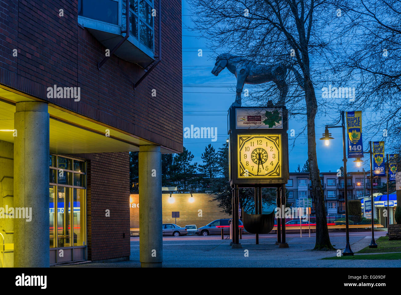 La Bête, l'Horloge, District de Maple Ridge, Colombie-Britannique, Canada Banque D'Images