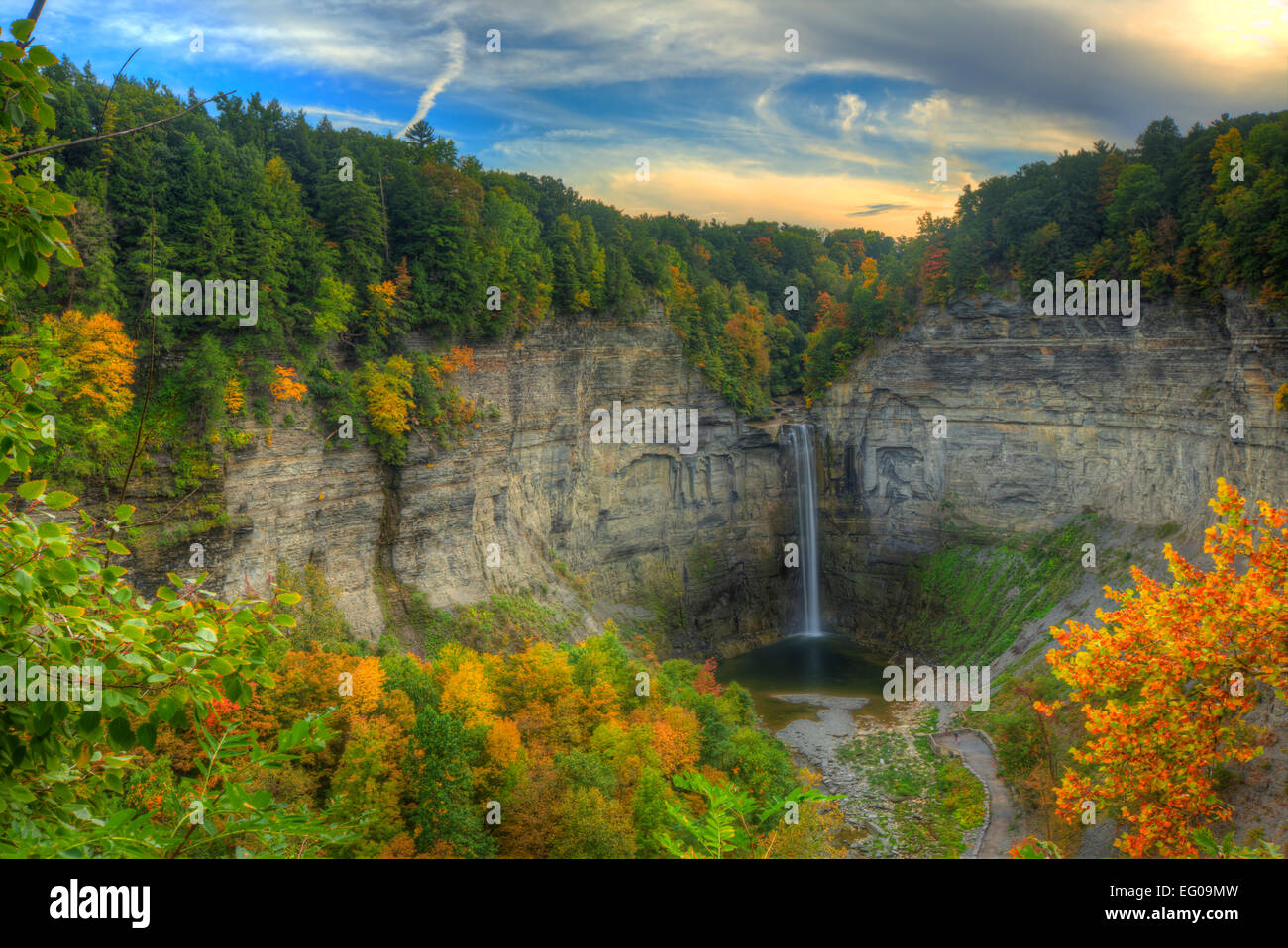 Scène d'automne dans la région de Taughannock Falls. Trumansburg, New York. Finger Lakes Region Banque D'Images