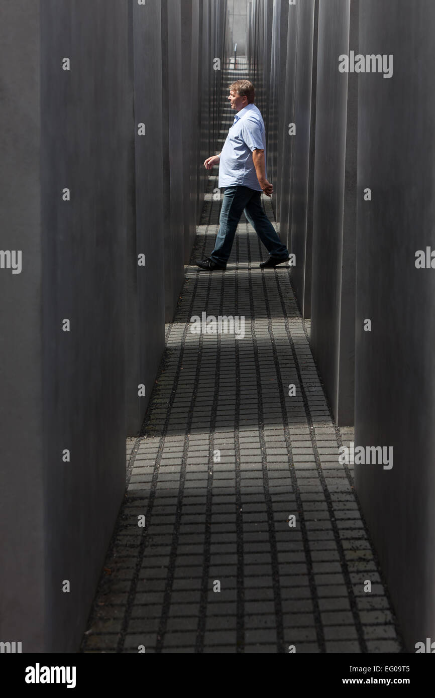 Mémorial de l'holocauste juif, à Berlin, Allemagne Banque D'Images