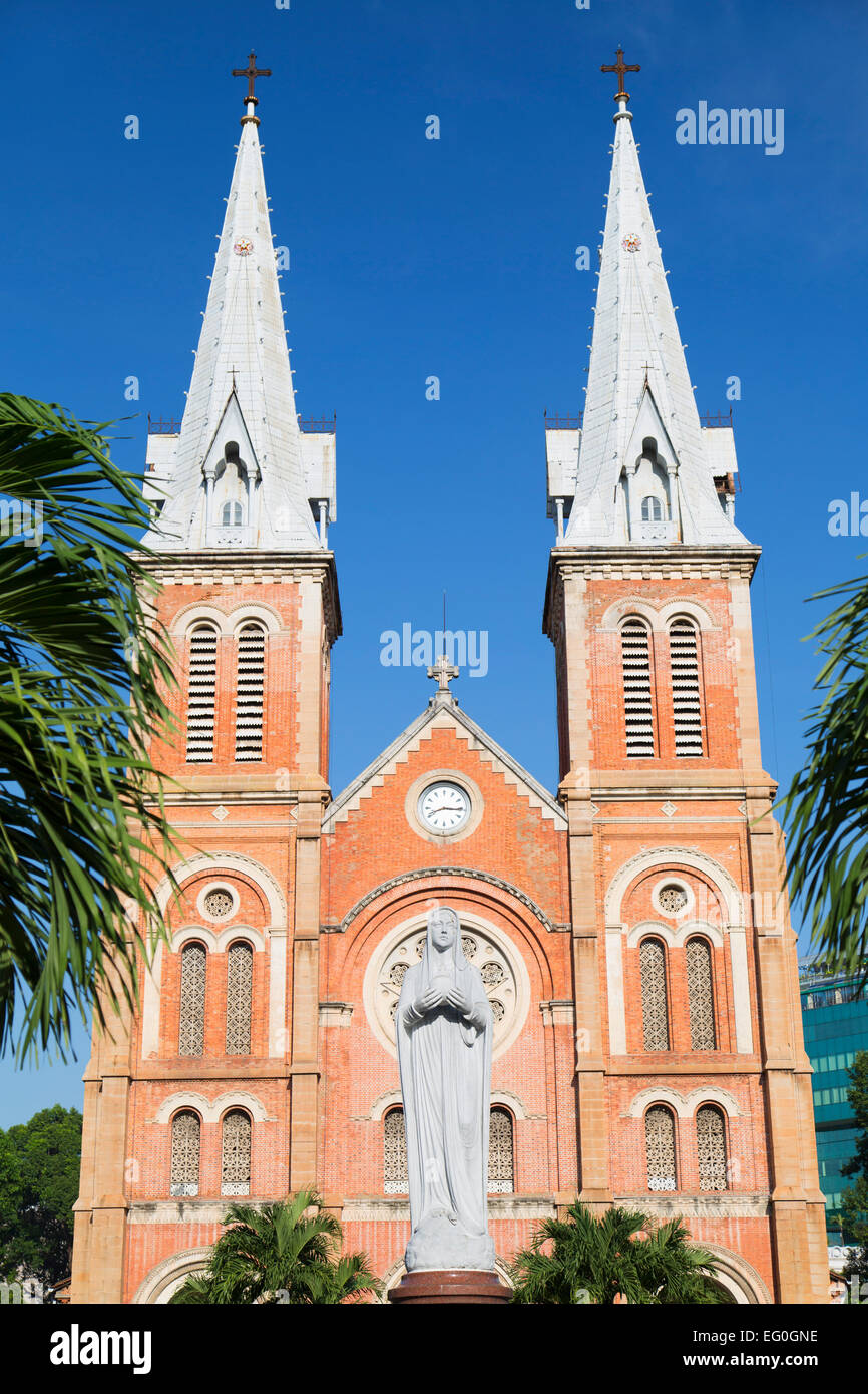 La Cathédrale Notre Dame, Ho Chi Minh City, Vietnam Banque D'Images