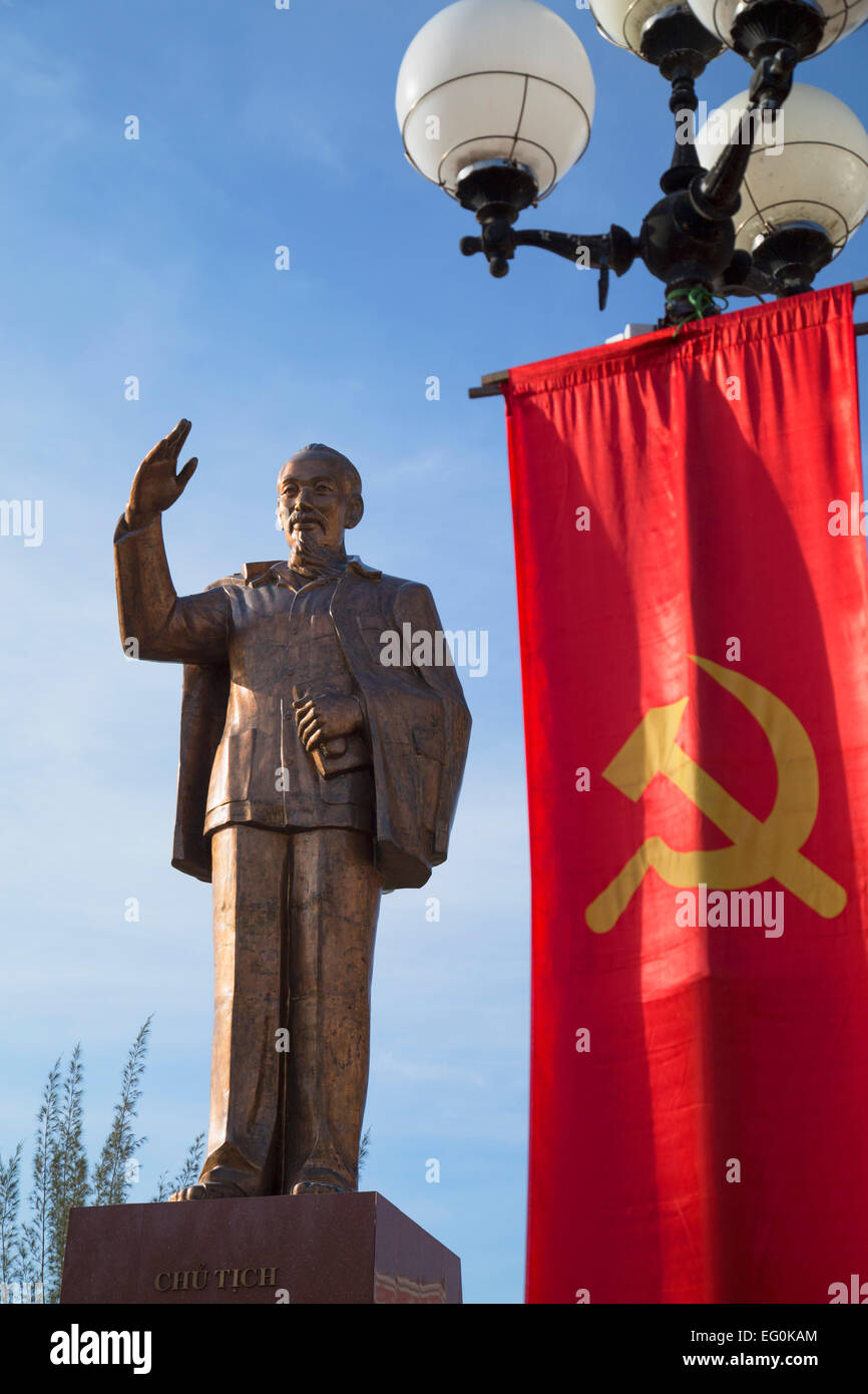 Statue de Ho Chi Minh, Can Tho, Delta du Mékong, Vietnam Banque D'Images