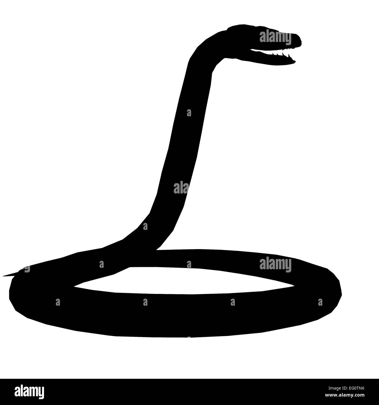 Silhouette de serpent en 3d software Banque D'Images