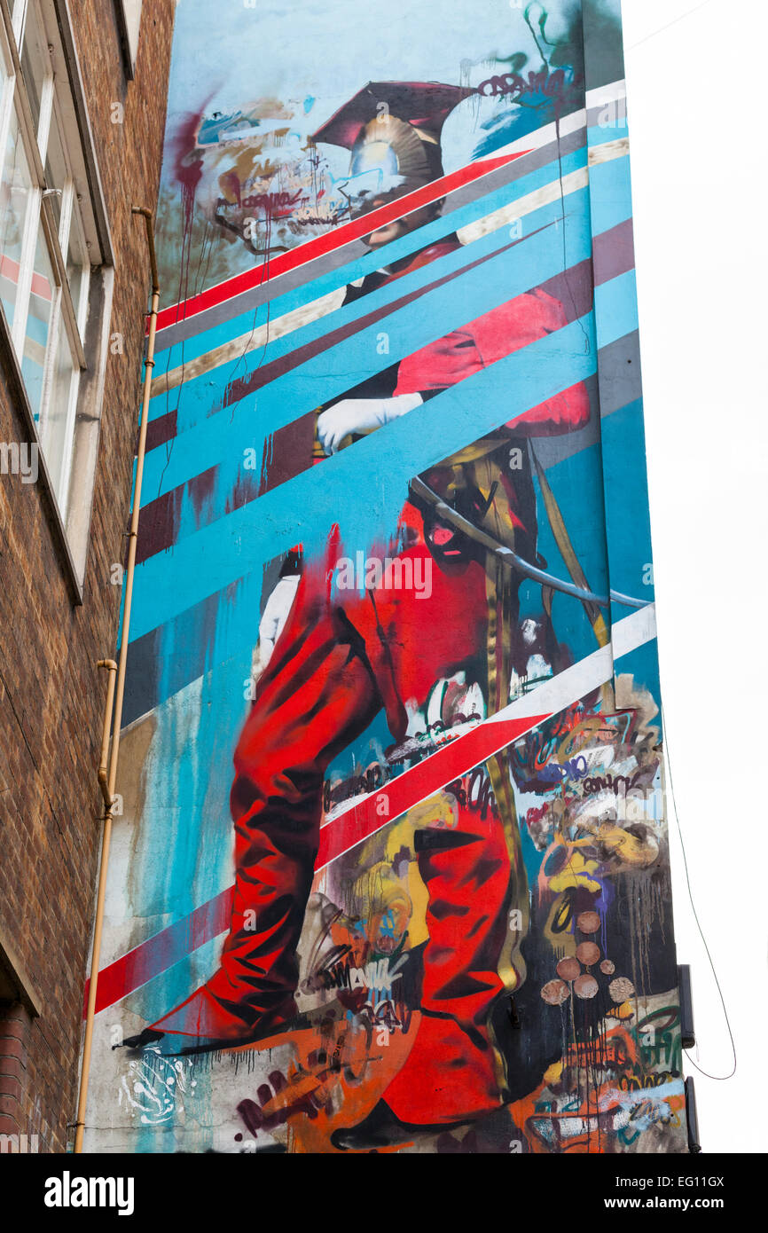 Street art Graffiti à Londres Banque D'Images