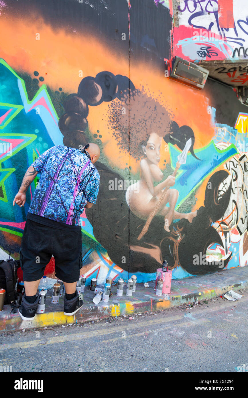 Street art Graffiti à Londres Banque D'Images