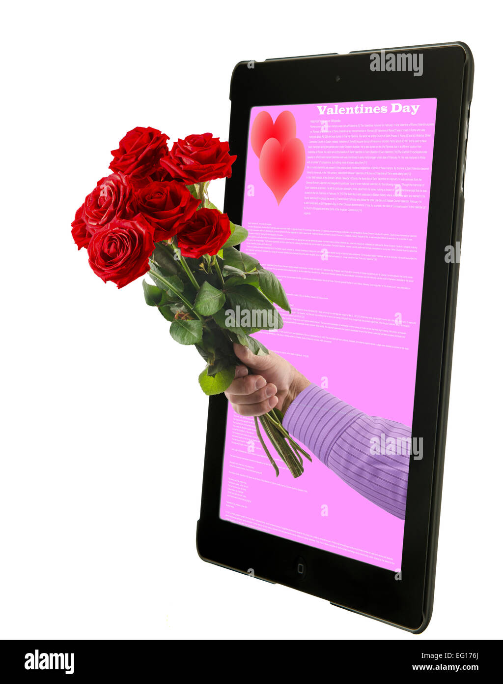 Notion de droit de l'internet la romance et cadeaux saint valentin Banque D'Images