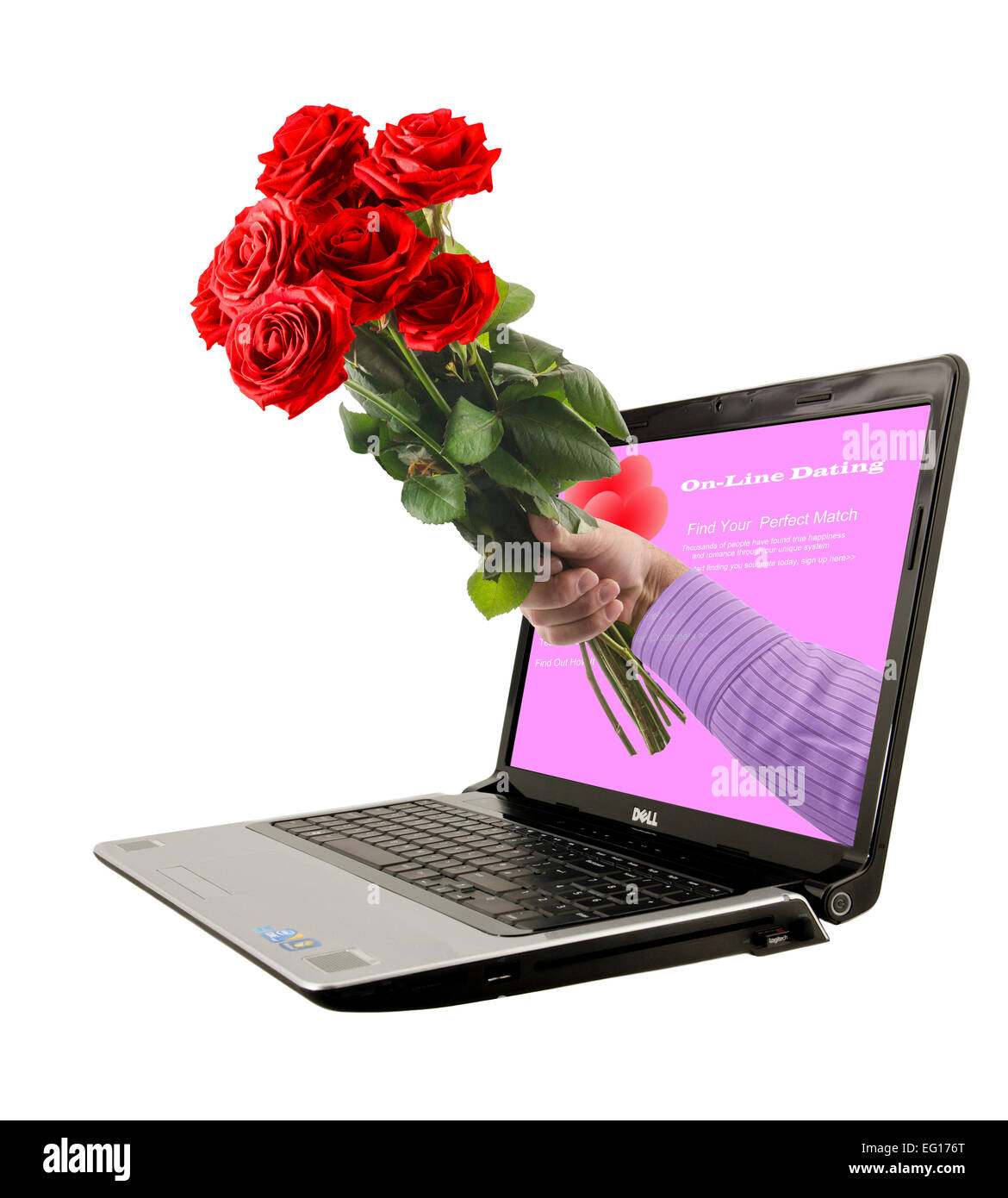 Notion de droit de l'internet datant de romance ou cadeau saint valentin Banque D'Images