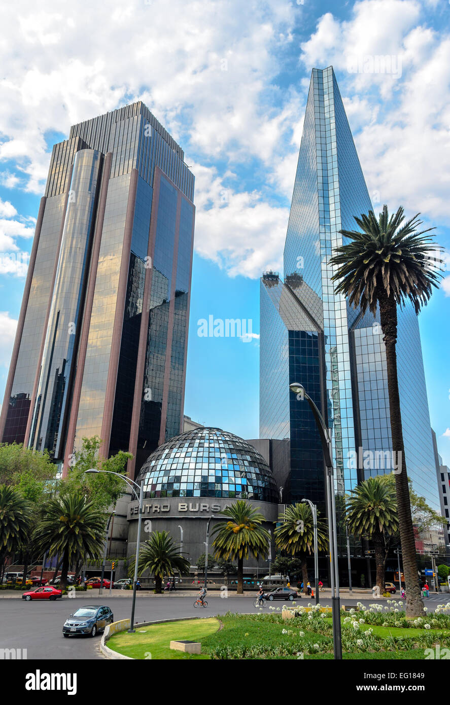 Bourse mexicaine ou Bolsa Mexicana de Valores de Paseo de la Reforma, Mexico Banque D'Images