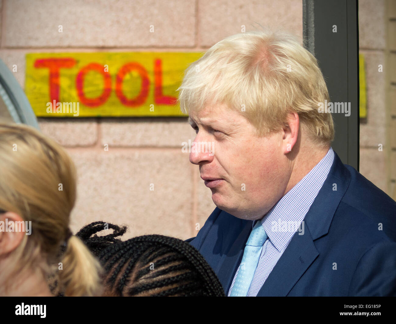 Le maire de Londres Boris Johnson "Outil" signe l'humour calendrier Banque D'Images