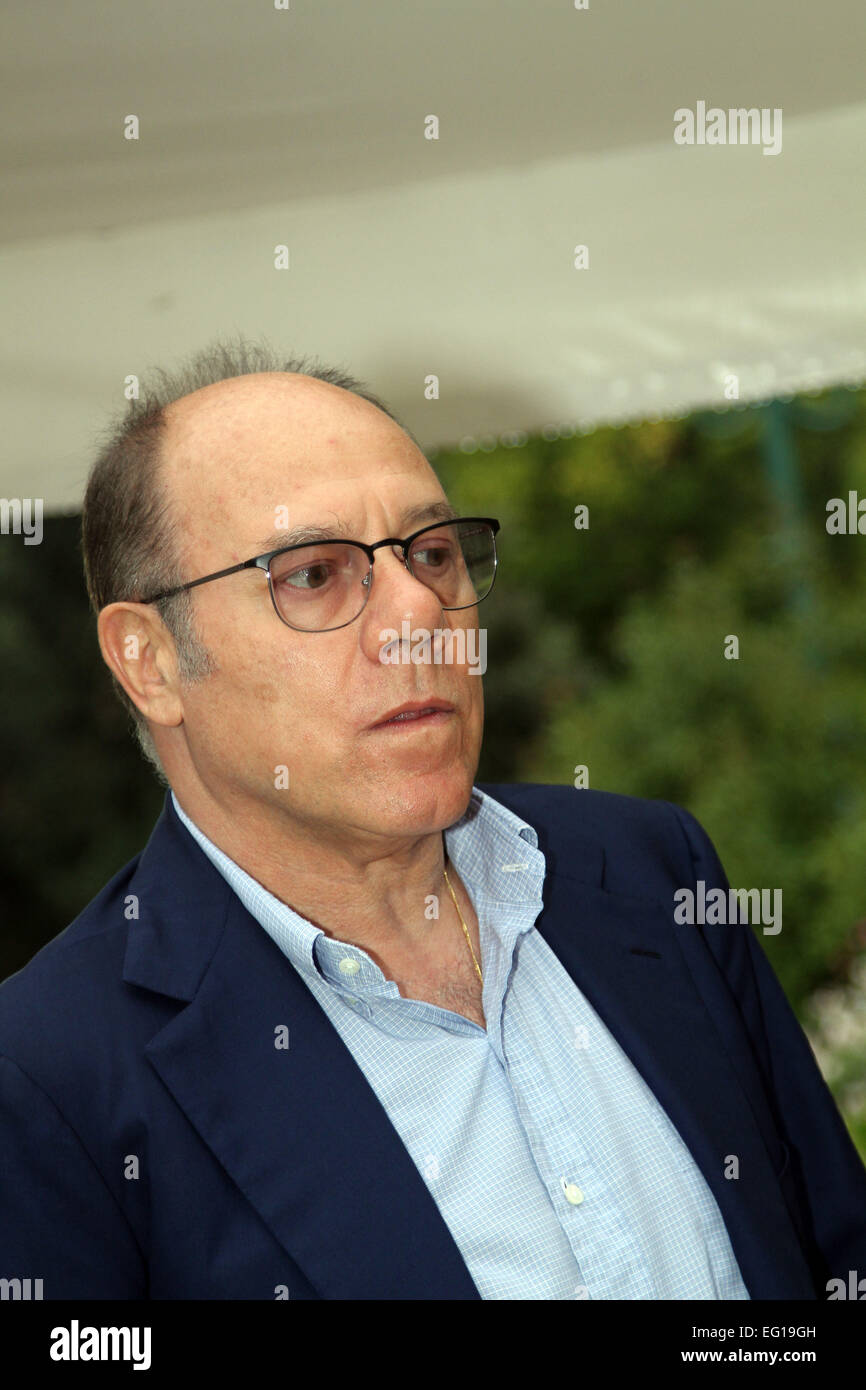 Italie, Venise : Carlo Verdone arrive à l'Hôtel Excelsior au Lido di Venezia pour le 71e Festival International du Film de Venise. Banque D'Images