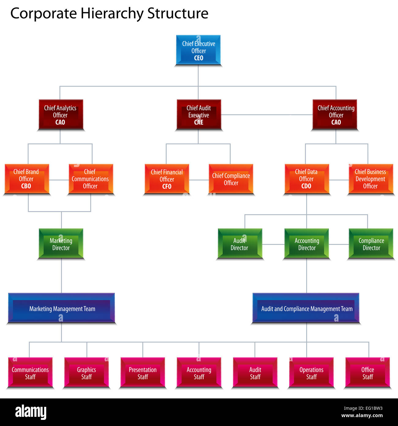 L'image d'une structure de hiérarchie de l'entreprise graphique Photo ...