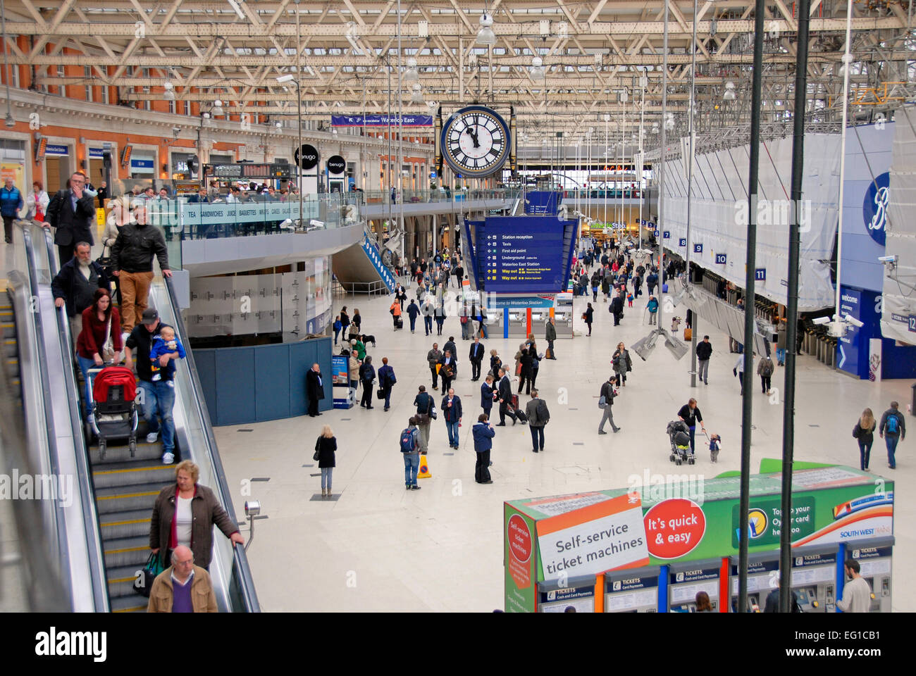 La gare de Waterloo, Londres, Angleterre Banque D'Images