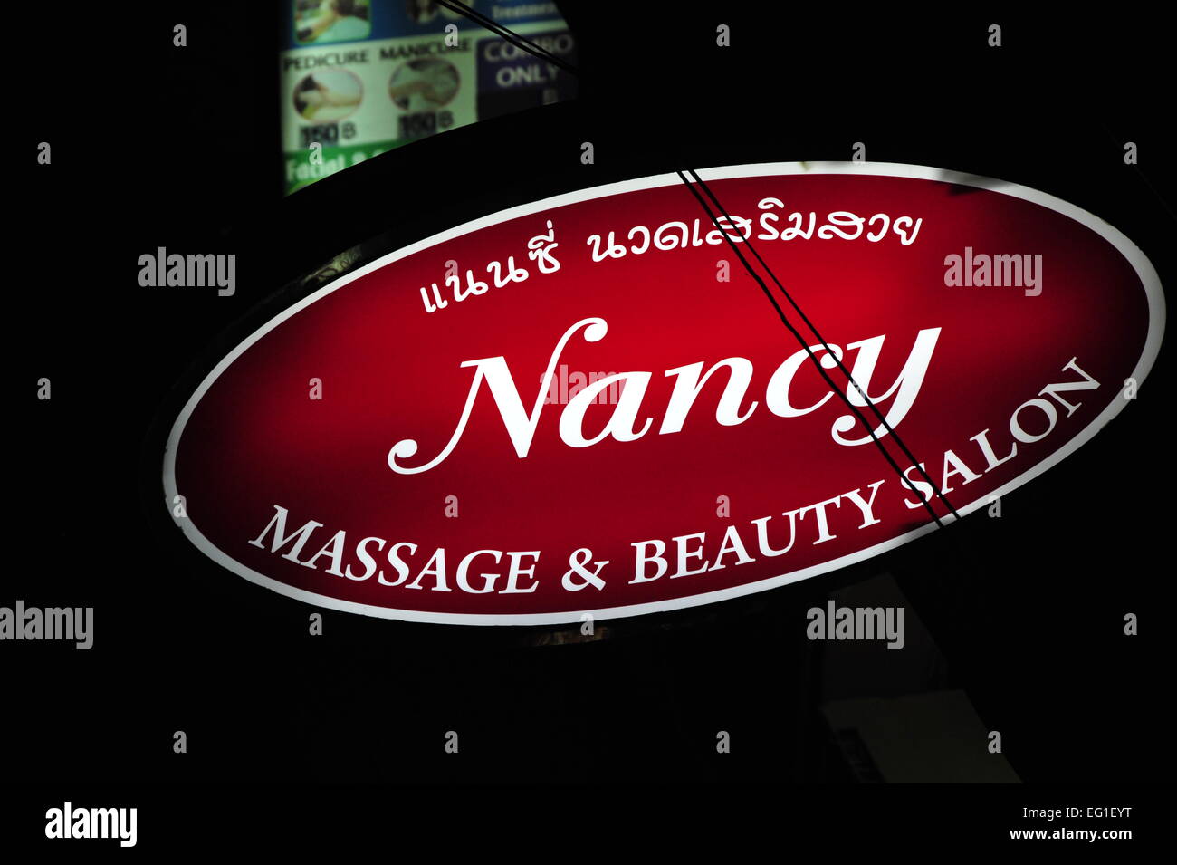 Massage thaï, Bangkok, Thaïlande. Usage éditorial uniquement. Banque D'Images