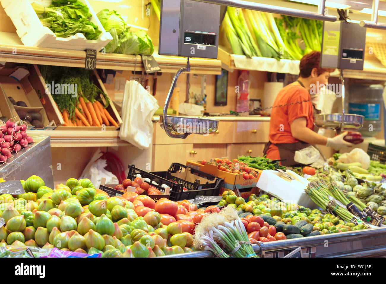 Marché Central (Mercado Central), Valence, Communauté Valencienne, Espagne Banque D'Images