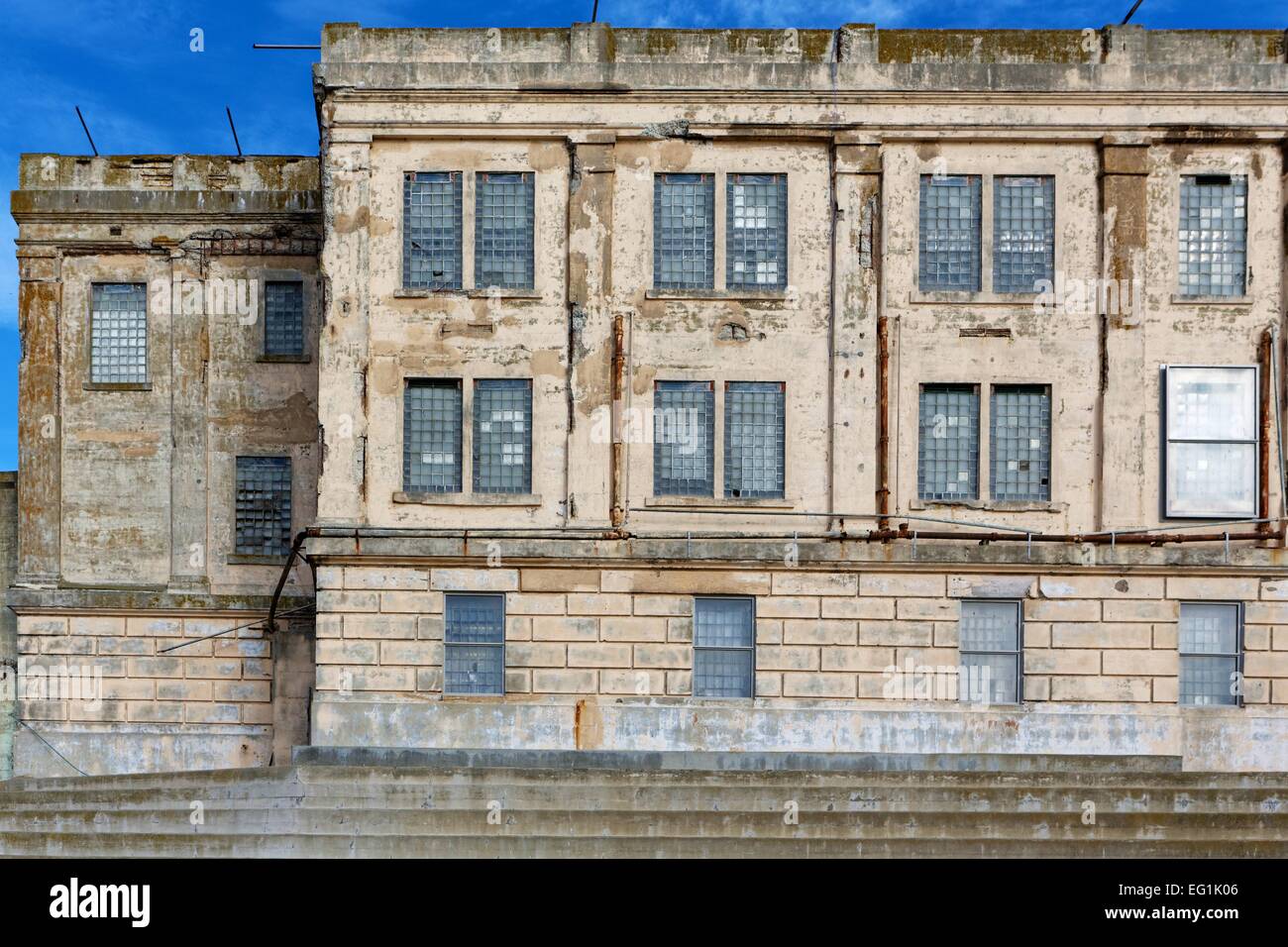 Alcatraz Prison sur un beau matin dans la baie de San Francisco, Californie Banque D'Images