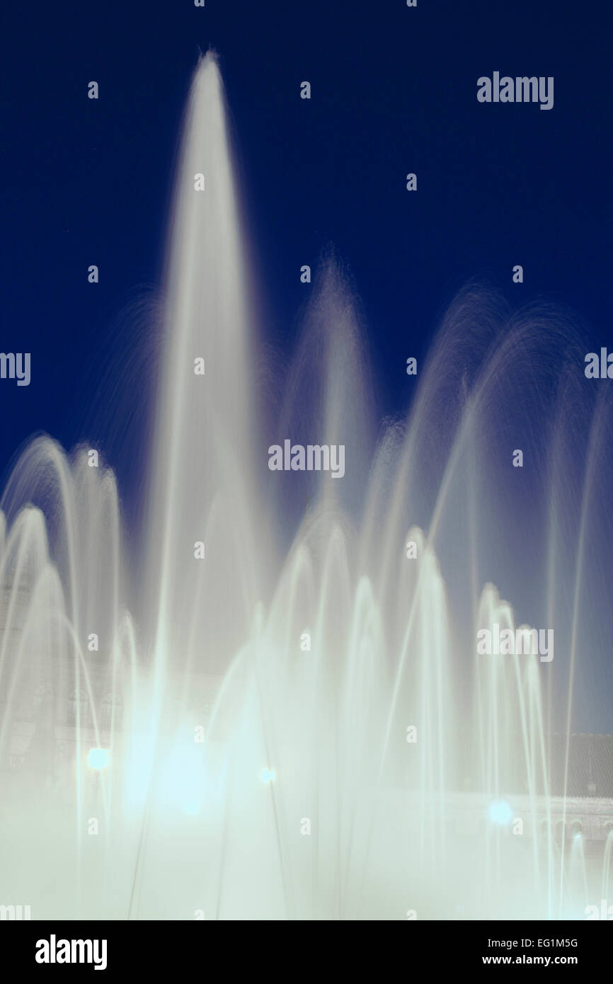 Plaza de Espana la nuit, Séville, Andalousie, Espagne Banque D'Images