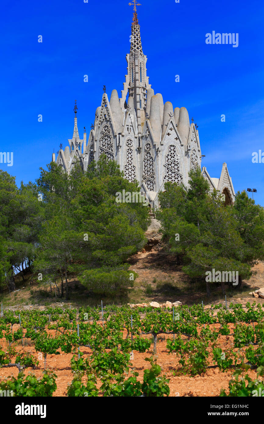 Dans l'église de Montserrat Daroca, Alt Camp, près de Tarragone, Catalogne, Espagne Banque D'Images