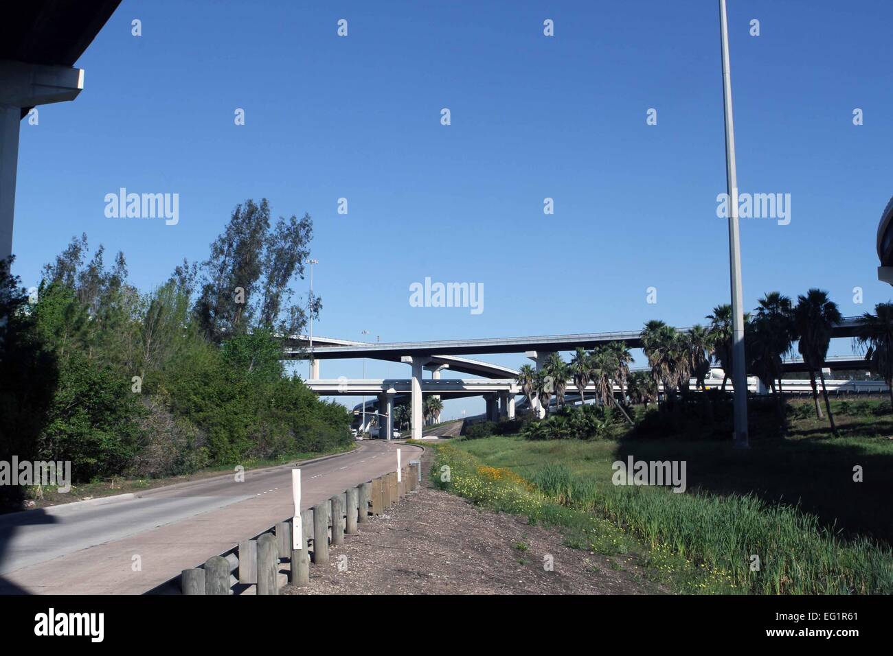 Routes et viaducs DANS LA VILLE DE HOUSTON, Texas, USA Banque D'Images