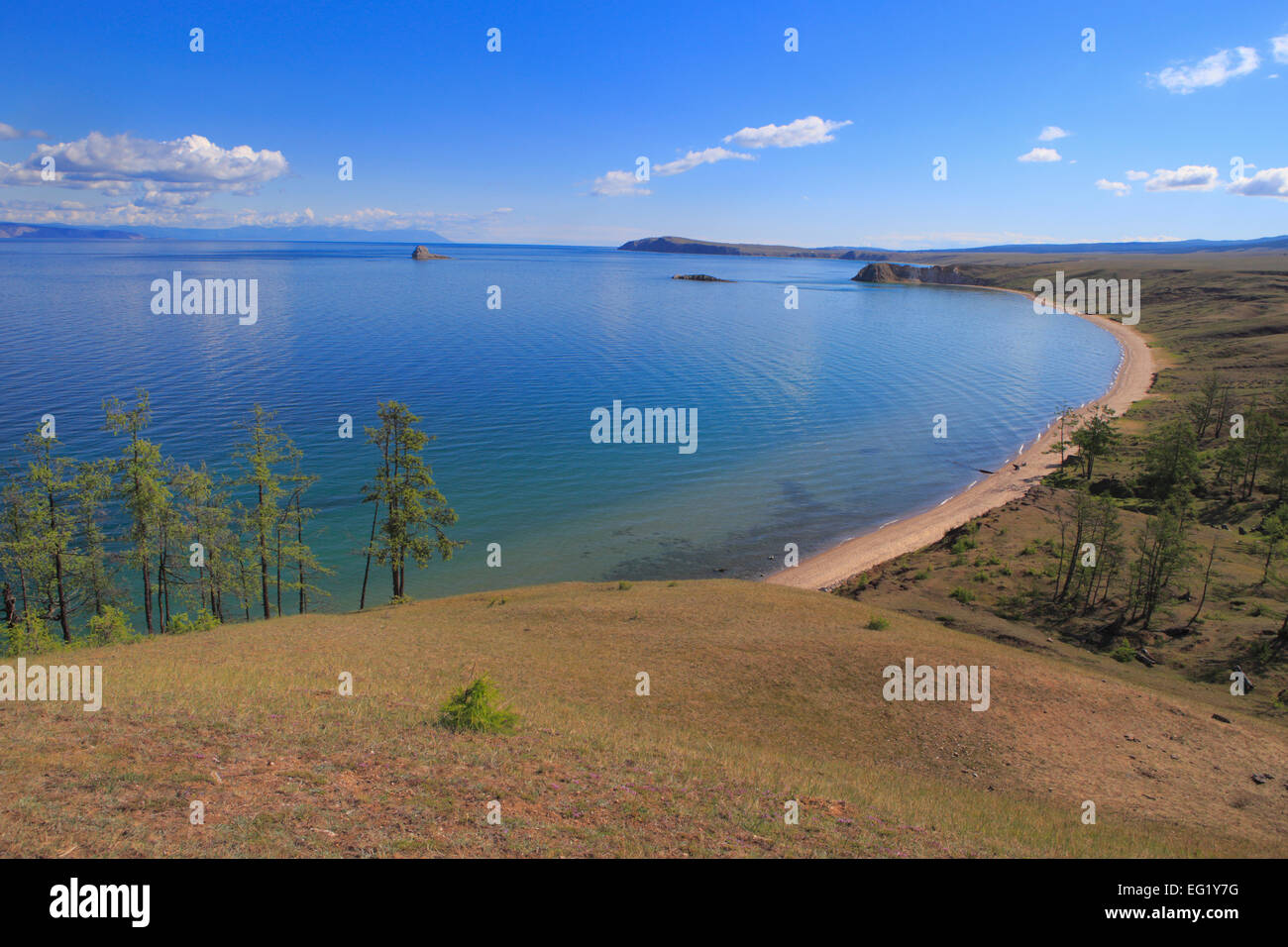 L'île Olkhon, paysage près du lac Baïkal, Kharantsy, Russie Banque D'Images