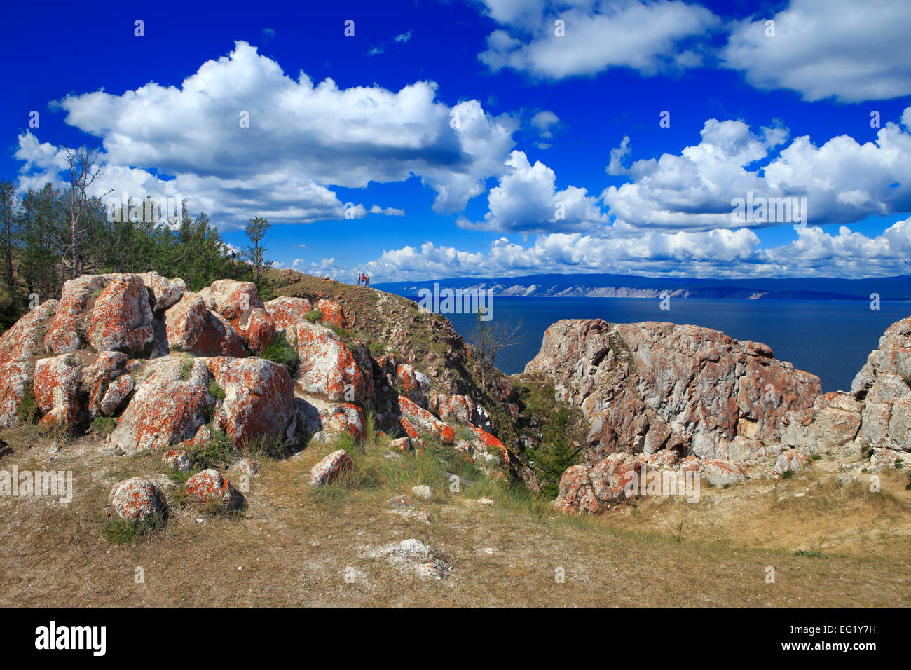 L'île Olkhon, Sagan Khushun cape, Baikal lake, Russie Banque D'Images
