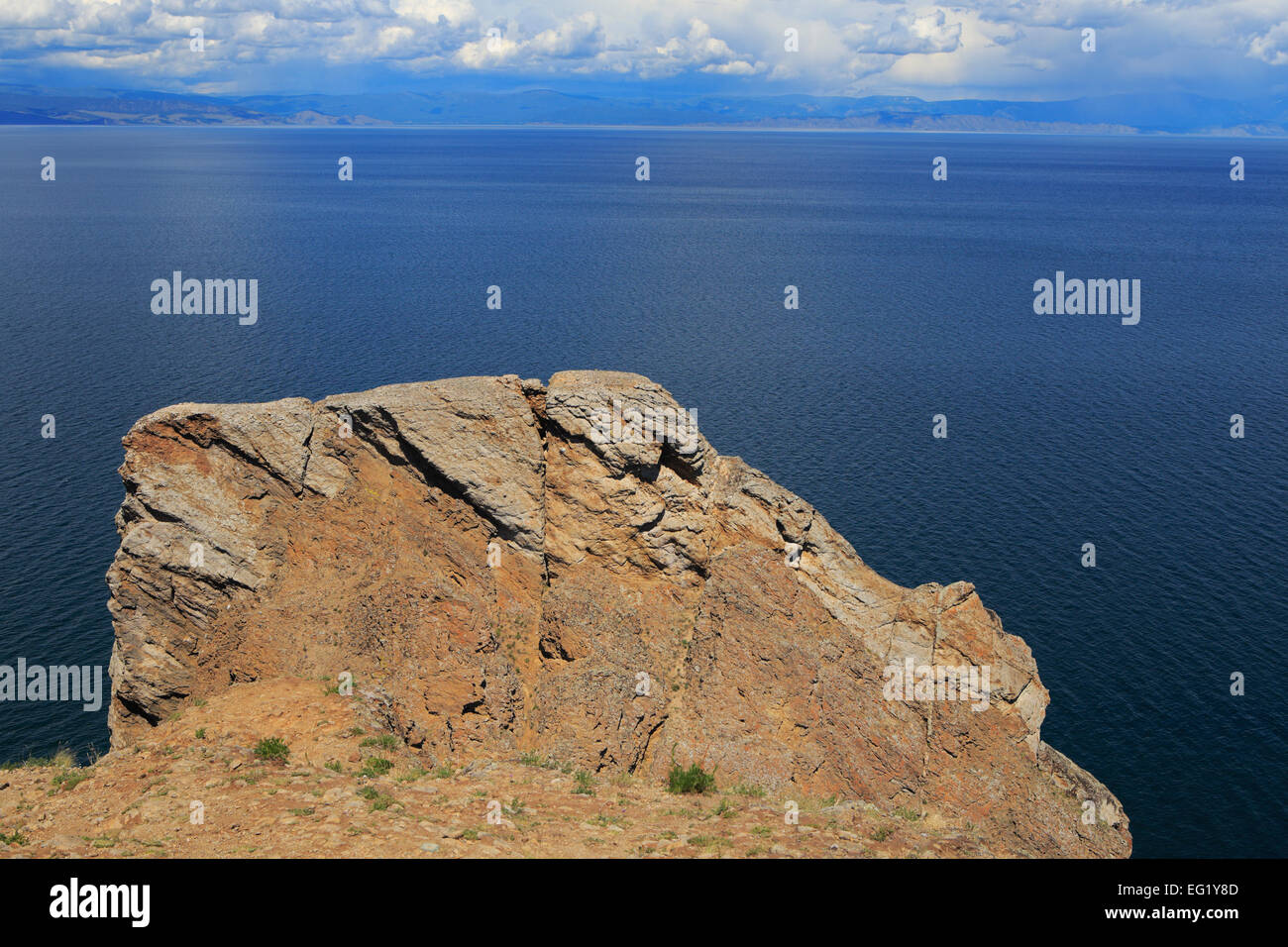 L'île Olkhon, cap Khoboy, Baikal lake, Russie Banque D'Images