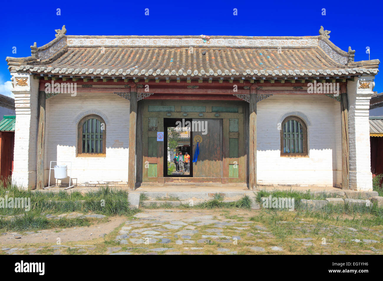 Erdene Zuu monastère bouddhiste, Kharkhorin, Province Övörkhangaï, Mongolie Banque D'Images