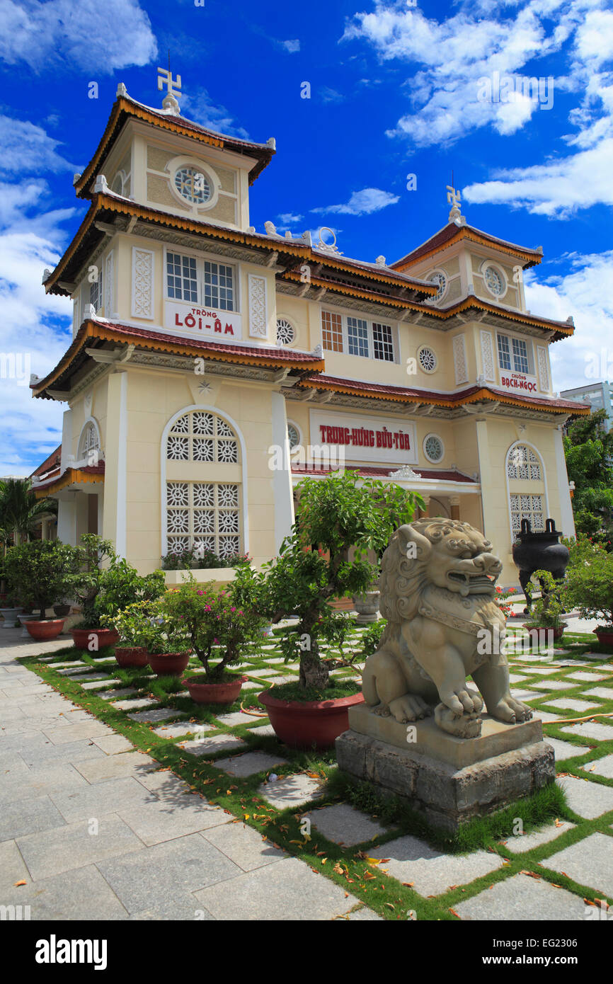 Temple de Cao Dai, Da nang, Vietnam Banque D'Images