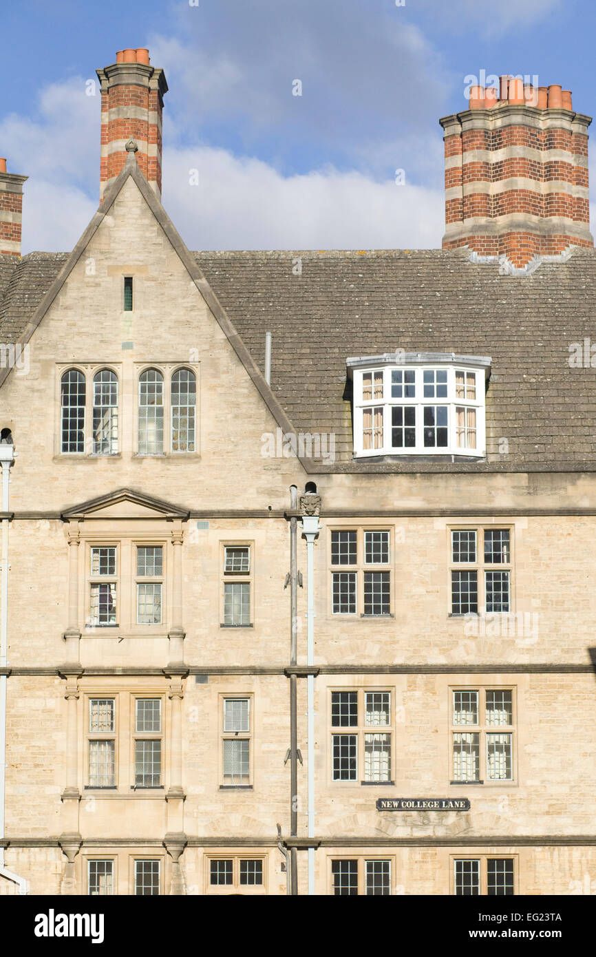 Bâtiments historiques sur New College Lane, Oxford Banque D'Images