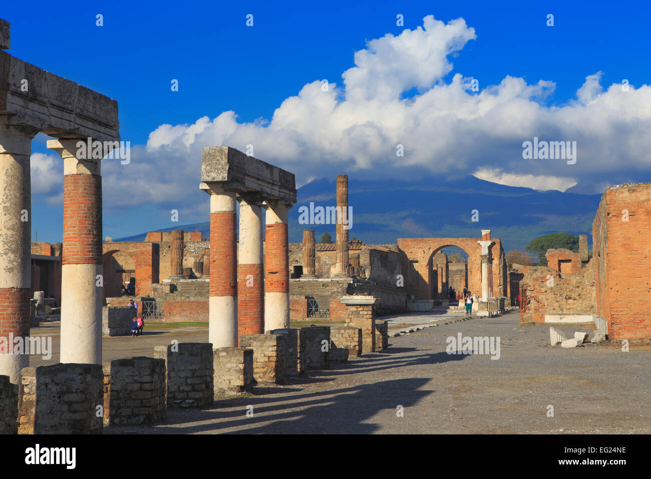 Forum, Pompéi, Campanie, Italie Banque D'Images