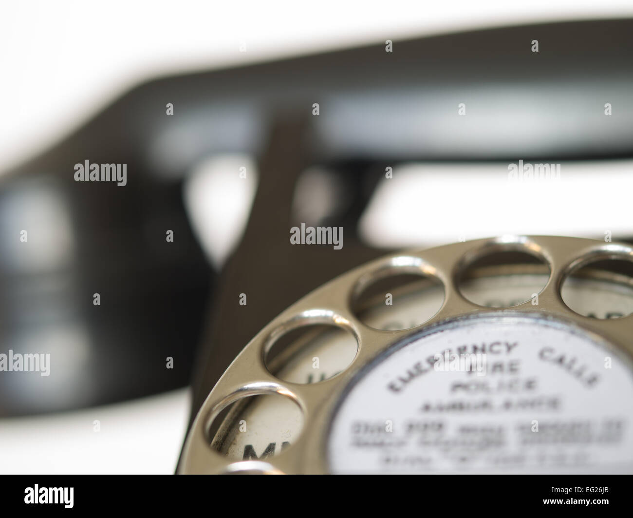 Ancien téléphone en bakélite britannique Banque D'Images