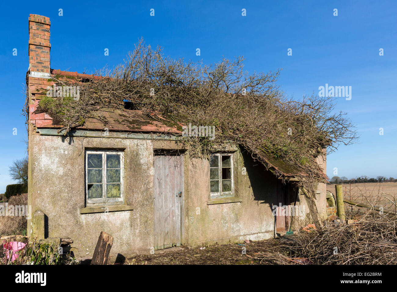 La maison en ruines vendues pour holiday home rénovation près de St Briavels, Gloucestershire, England, UK Banque D'Images