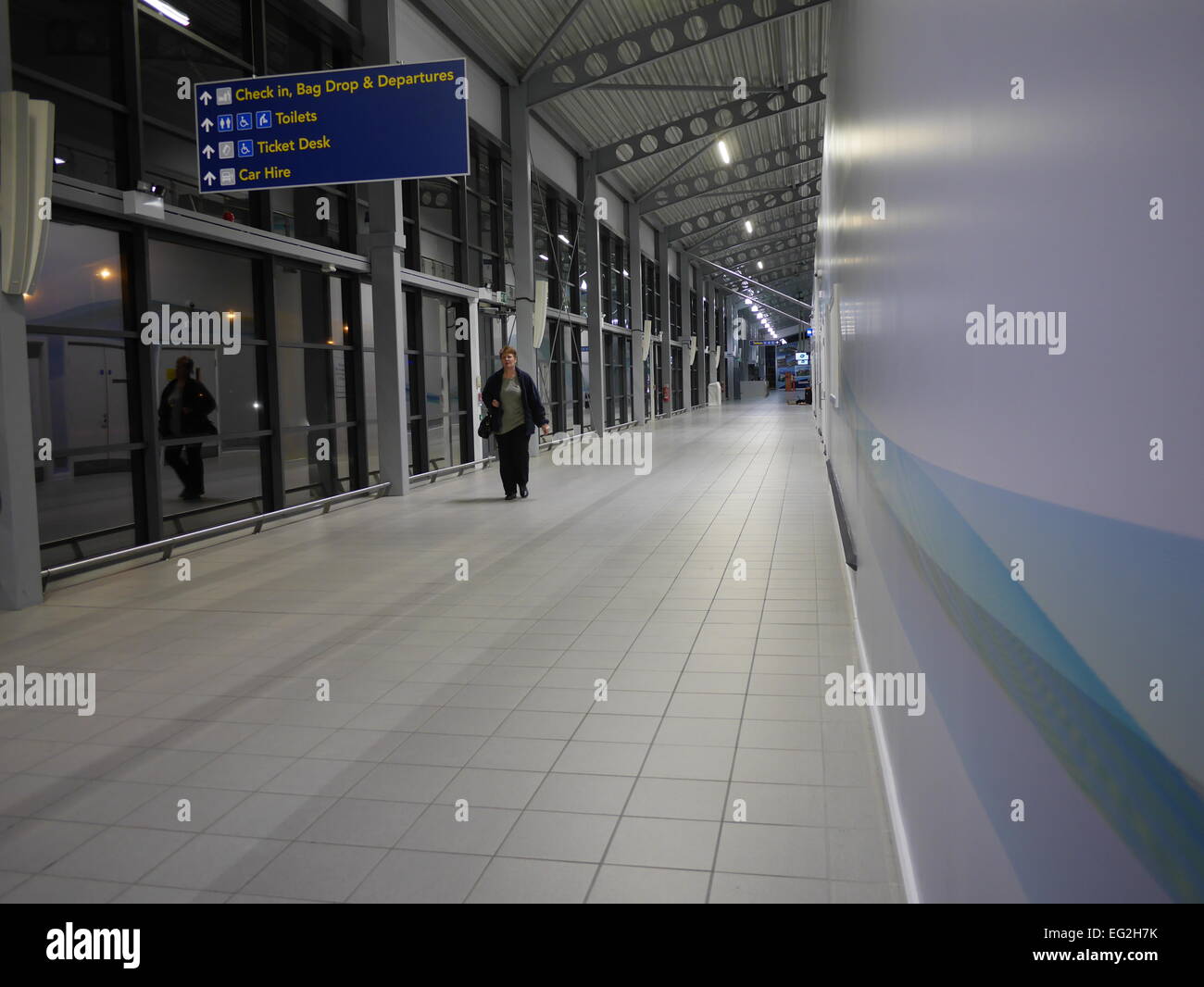 La zone des arrivées de l'aéroport de Londres Southend Banque D'Images